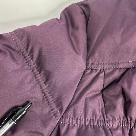 Donatella Purple Goose Down Puffer Jacket Winter Coat Zip Up Womens Size Medium - Picture 9 of 13